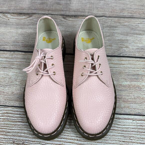 NWOT Dr Martens 1461 Virginia Leather Oxford Shoes Size 8 Salmon Pink Air Wair - Picture 5 of 15